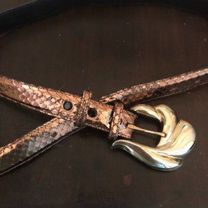 Gold Snakeskin Belt